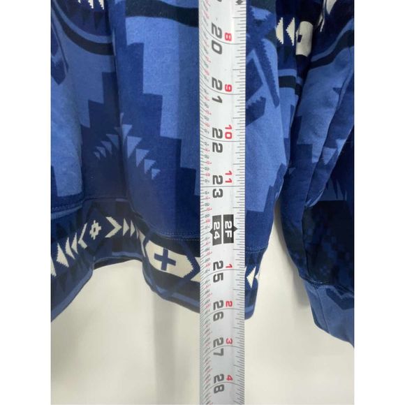 Polo Ralph Lauren Pullover Sweatshirt Men Large SouthwestFleece Mockneck Blue - Picture 6 of 12